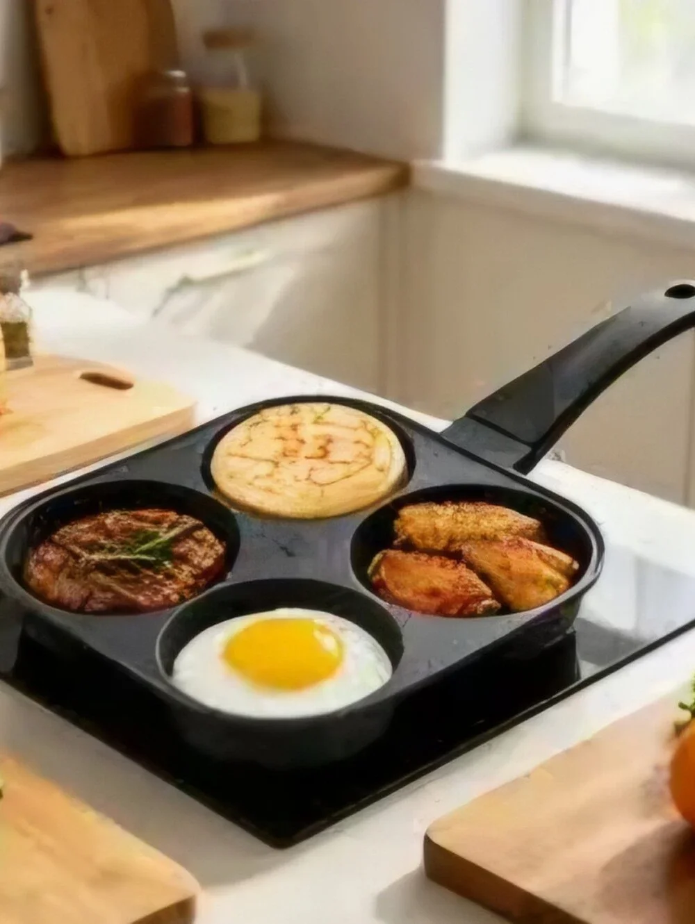 Premium Omelet Pans Non-stick Breakfast Skillet for Eggs, Burgers And Omelettes